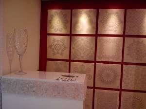 Joalheria bancada quartzo rosa